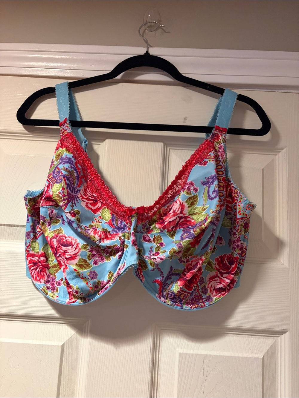 Elomi Persia Bandless Underwire Bra in Blue Floral 40H
